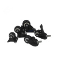 Furniture Leg Caster Wheel Nylon Twin Wheel 40mm 50mm Swivel